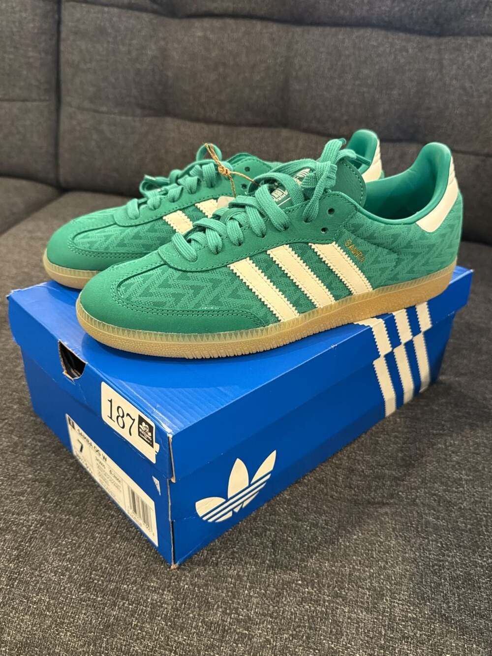 Adidas Samba OG W Bold Green White Gold Metallic IH3976 - 7W